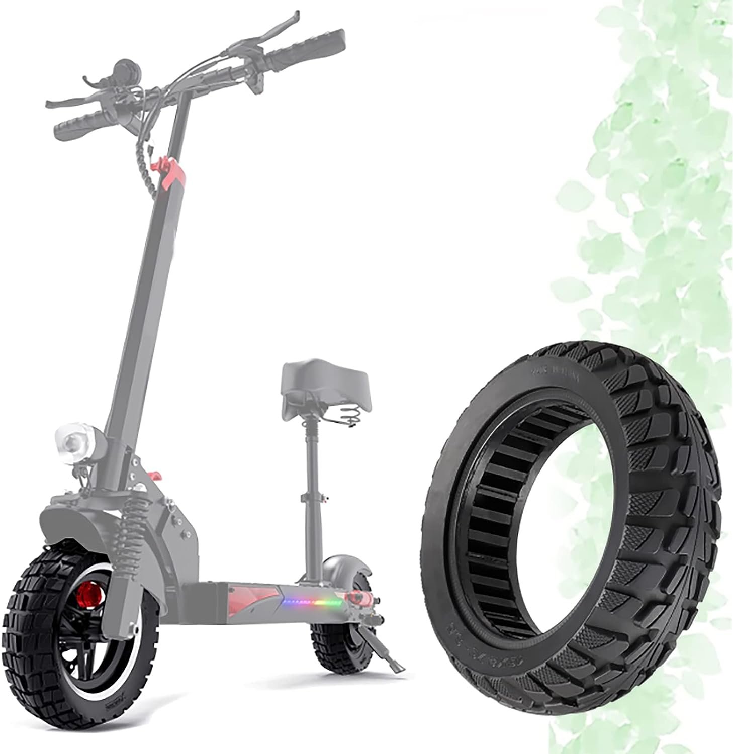 Stormytime 10 Inch Scooter Tires: 70/65-6.5 Solid Tire Replacement for Evercross H5 Hover 1 Alpha Hiboy Max3 Electric Scooter, 10x2.70-6.5, 10x2.75-6.5, 10 Off Road Anti-Skid Wheels